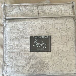 Cynthia Rowley White Quilted Owl Bedding Set